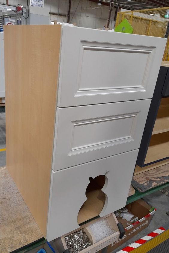 Wall Cabinet with Kitty Cut-Out - Image 4