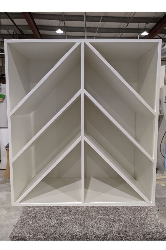Wall Open Cabinet with Angled Dividers and Partition - Image 4
