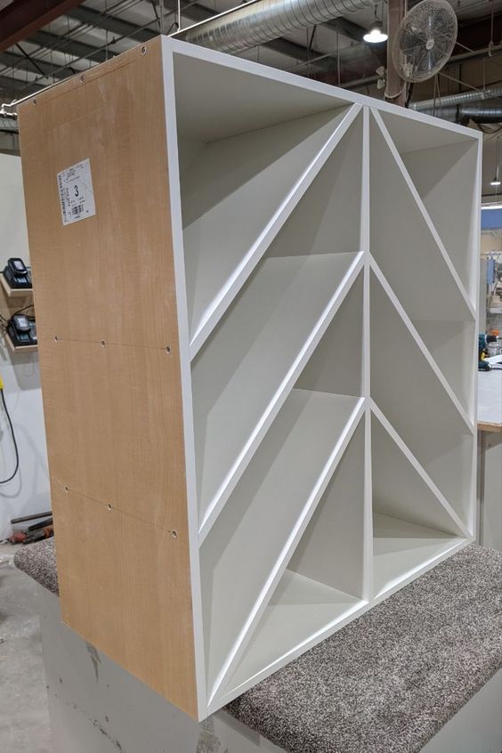 Wall Open Cabinet with Angled Dividers and Partition - Image 3
