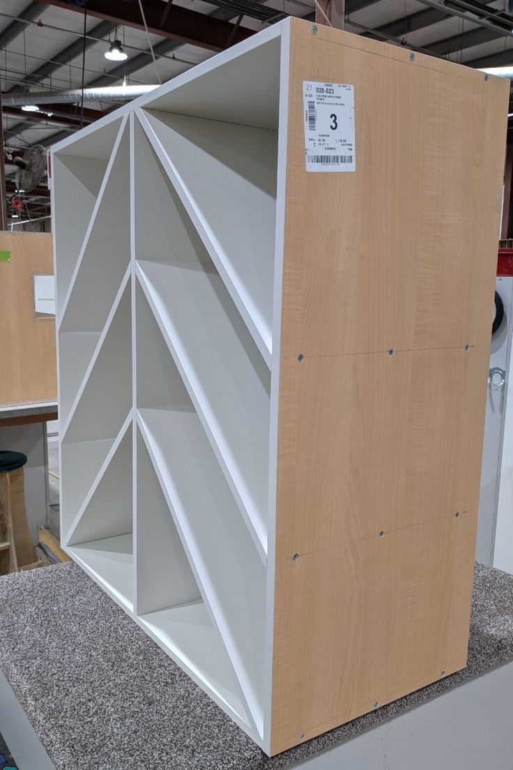 Wall Open Cabinet with Angled Dividers and Partition - Image 5