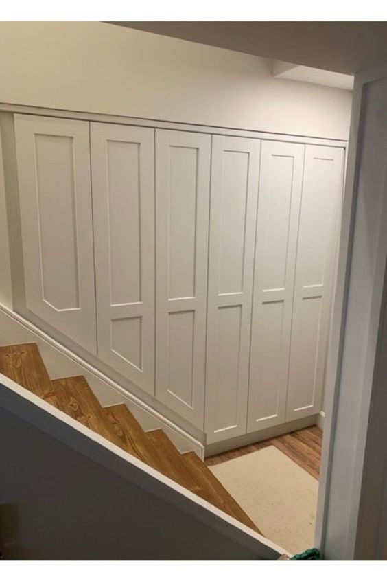 Tall Cabinets with Angled Doors