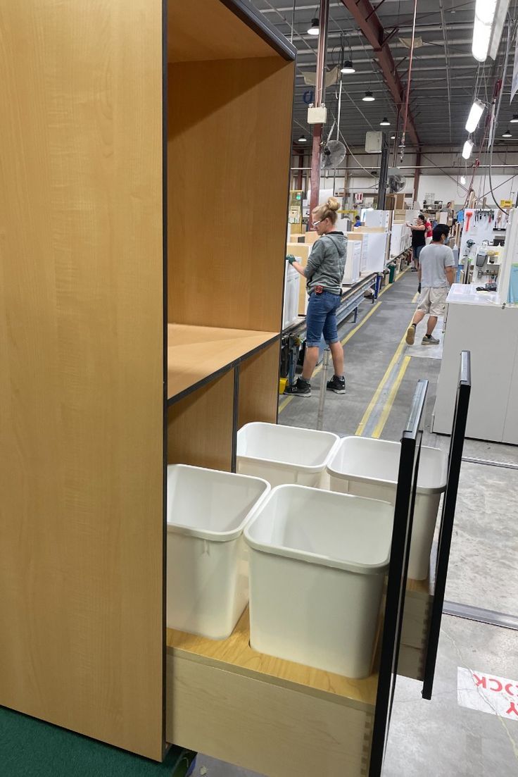 Tall Oven Cabinet with 2 Double Trash Units - Image 3