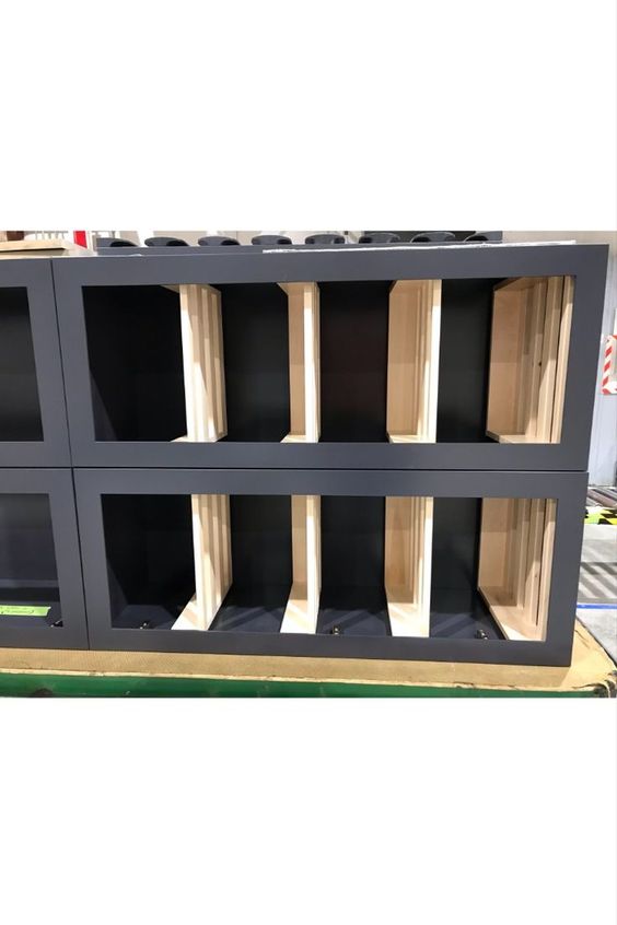 Tall Cabinet with Slatted Pullouts, Wine Glass Holder, and Frame Doors - Image 2