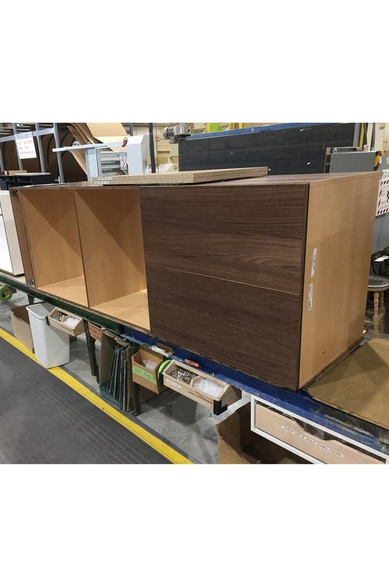 Tall Oven Cabinet with No Back in Appliance Section and Side Extended