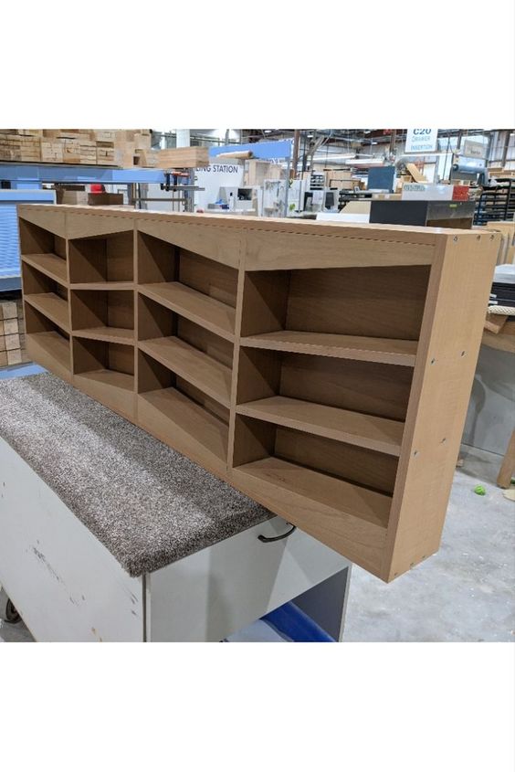 Wall Open Cabinet with Angled Dividers Installed - Image 2