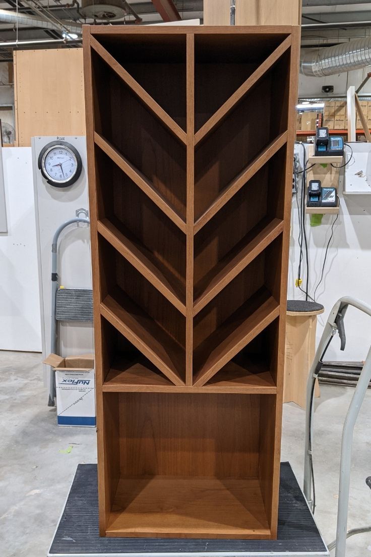 Wall Open Cabinet with Angled Dividers and Partition - Image 2