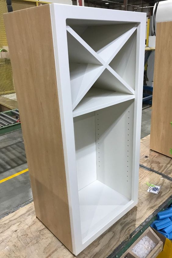 Wall Open Cabinet with "X" Partition/Divider