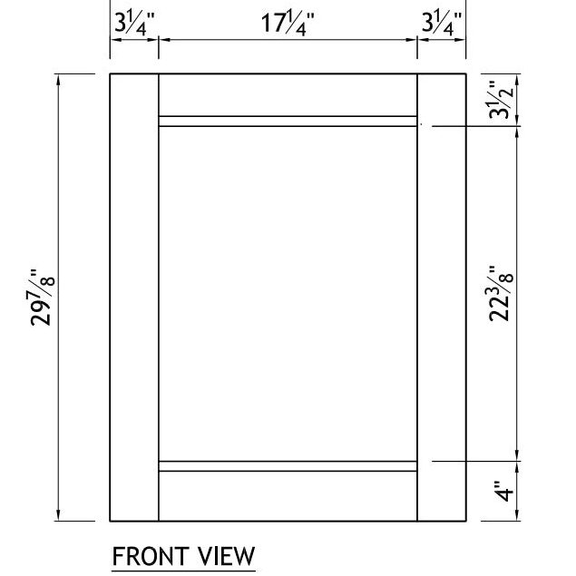 AFPF1 Frame Panel with Custom Sized Stiles and Rails