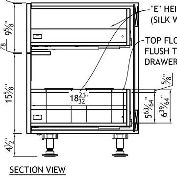 Zonavita Base Cabinet with Bain Marie Pots in Drawer