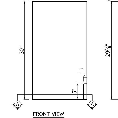 Wall Cabinet with Routed Handle Pull